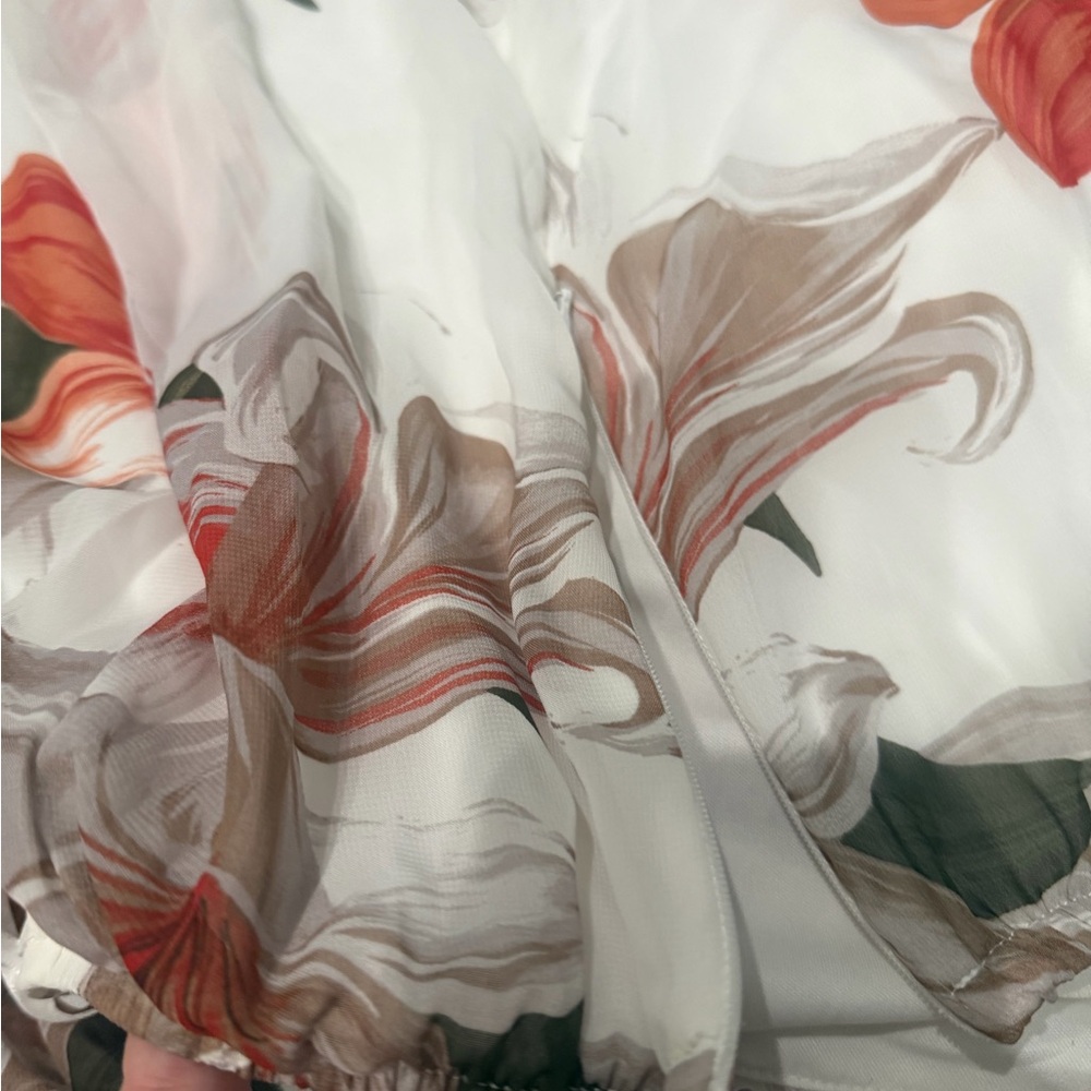 Kate and Lily Floral V-Neck cutout long sleeve Maxi Dress nwot - Picture 3 of 7